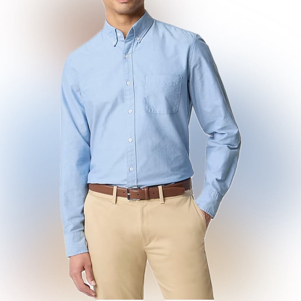 J. Crew Blue Men’s Untucked slim fit Oxford Shirt